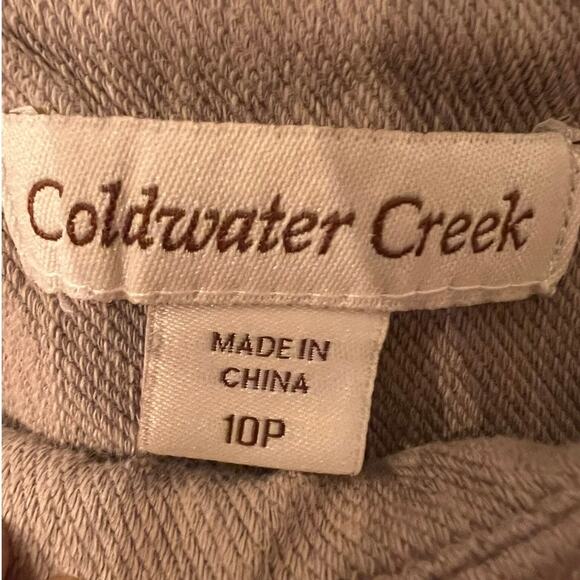 Coldwater Creek Women’s Size 10P Petite Khaki Pull-On Stretch Jeans  Tapered Leg - Picture 3 of 8